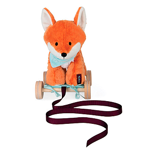 Мягкая игрушка на колесах Kaloo "Лисенок Paprika", серия "Les Amis", рыжий, 26 см